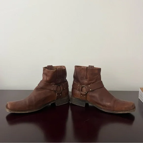 Vintage Frye - Smith Harness Motorcycle Leather Boot - Brown 11 B